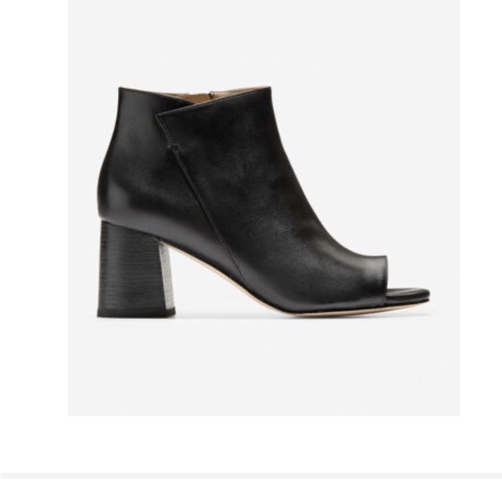 NWOT Cole Haan Anisha Open Toe Black Bootie (65mm)